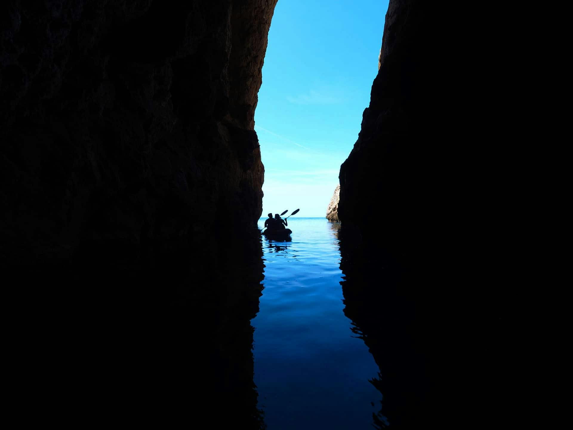 Guided kayak tour to Cala en Tío