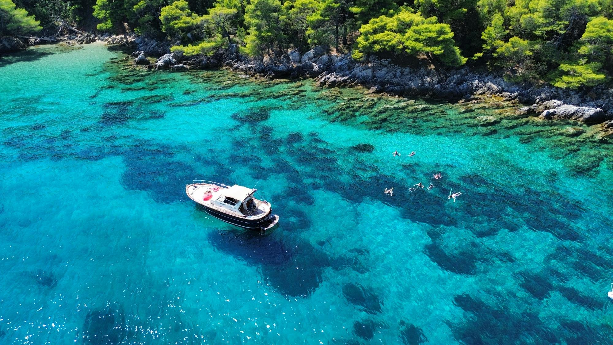 Elaphiti Islands luxury private boat tour with optional pickup