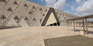 The New Grand Museum and Giza Pyramids with flights from Luxor