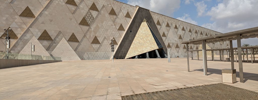 The New Grand Museum and Giza Pyramids with flights from Luxor