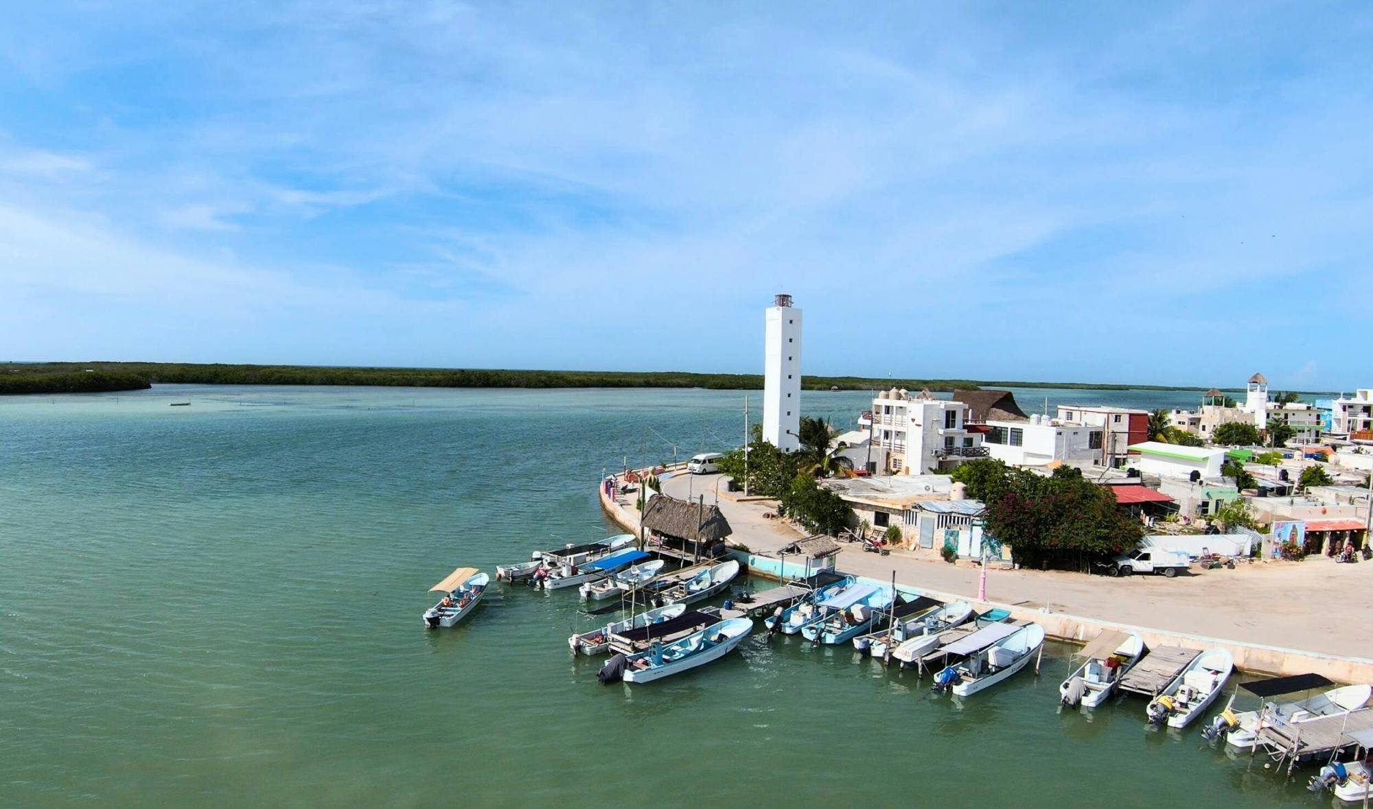 Full-day Rio Lagartos and Las Coloradas guided boat tour