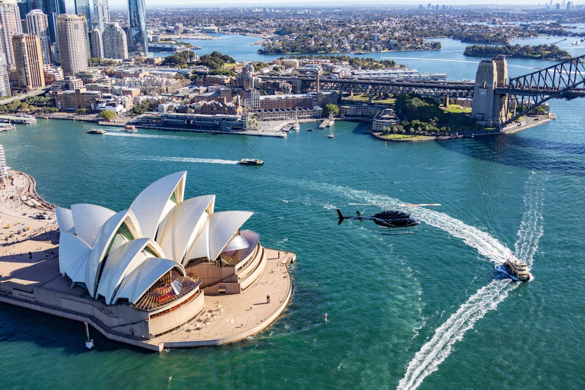 20 minuten durende rondvlucht over de haven van Sydney