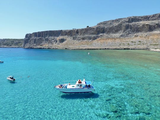 Swim and snorkel boat cruise in Lindos area