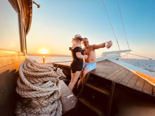 Sunset cruise with unlimited drinks along Lindos Bay
