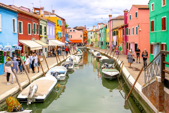 Full-day boat trip to Murano and Burano islands with scenic views