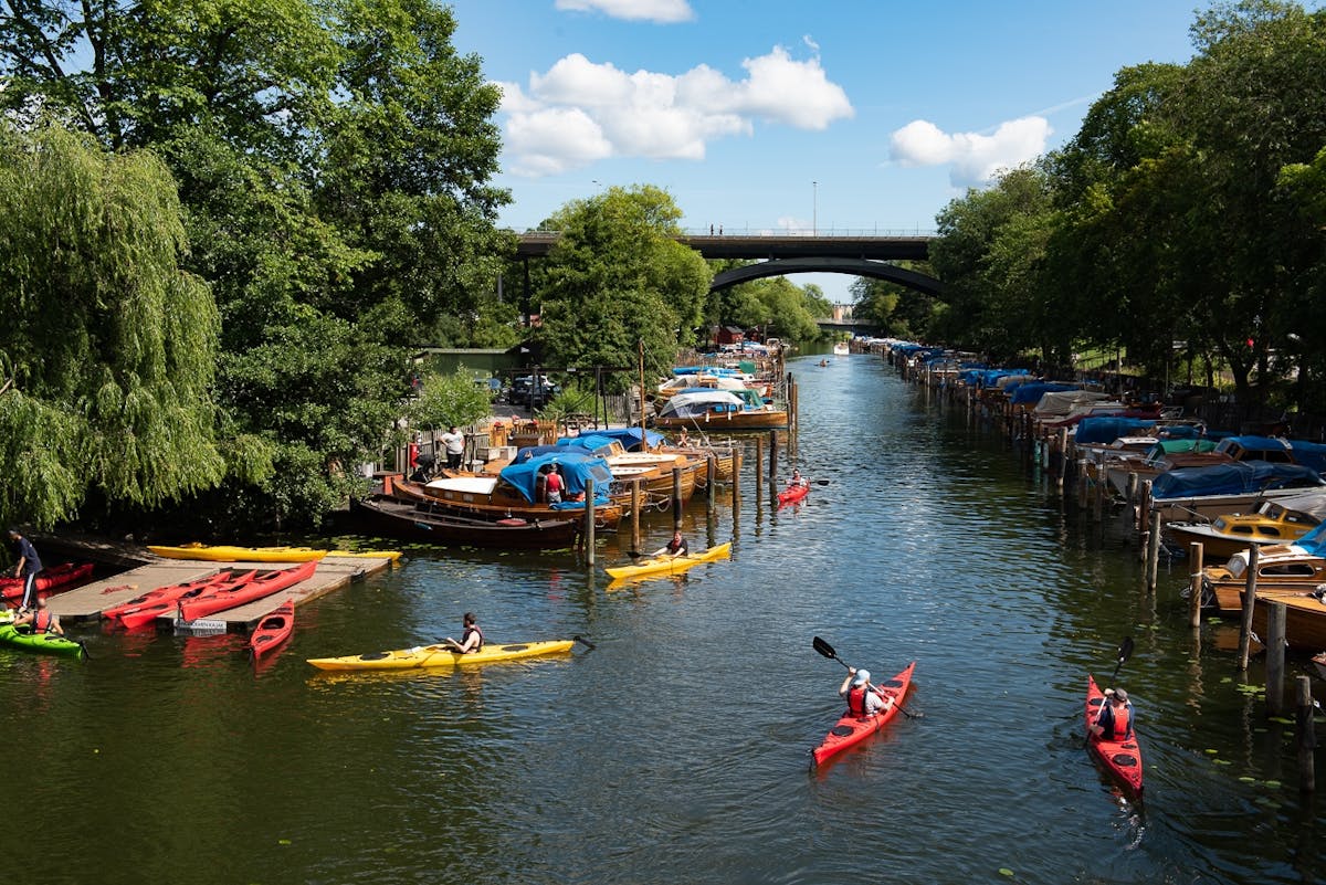 Zelfgeleide kajaktocht voor één persoon in Stockholm