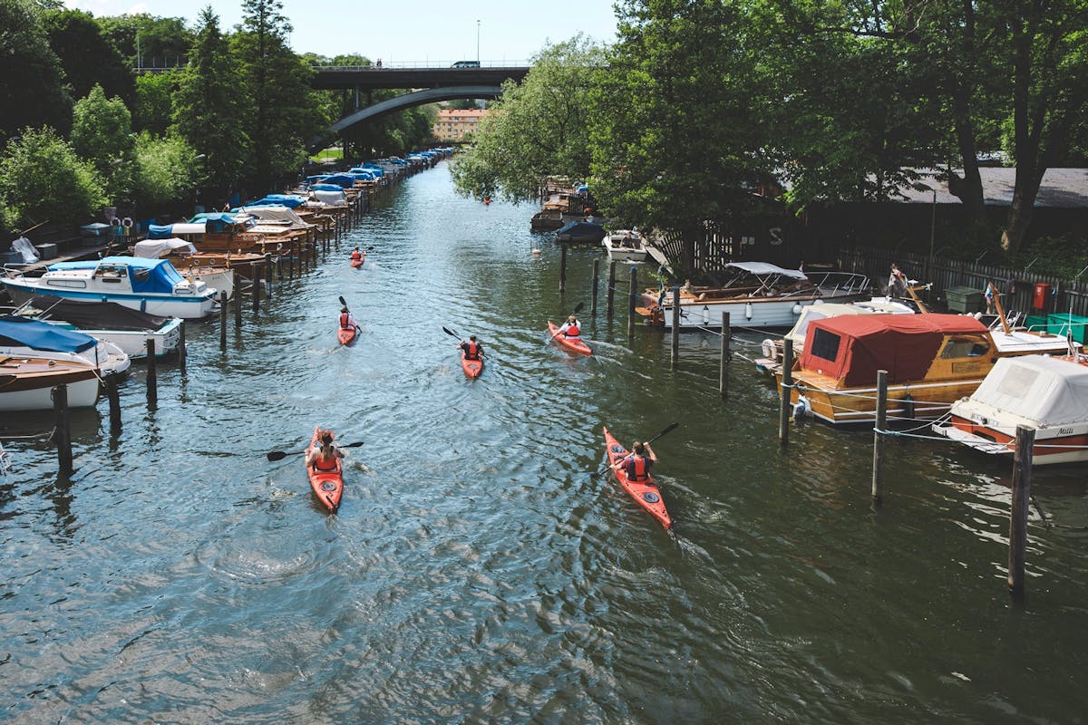 Zelfgeleide kajaktocht voor twee personen in Stockholm