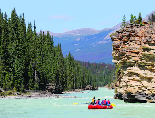 Athabasca Falls family-friendly canyon run rafting