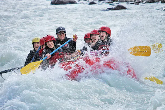Sunwapta river's Class 3 rapids rafting