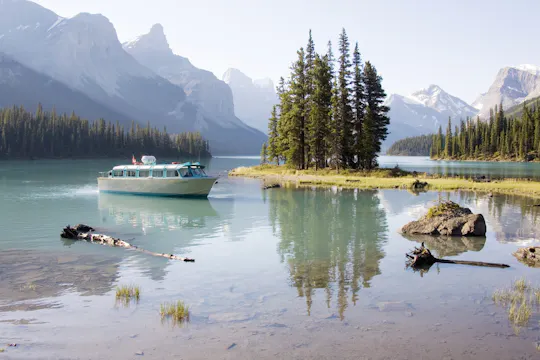 Maligne Valley wildlife and waterfalls tour with cruise