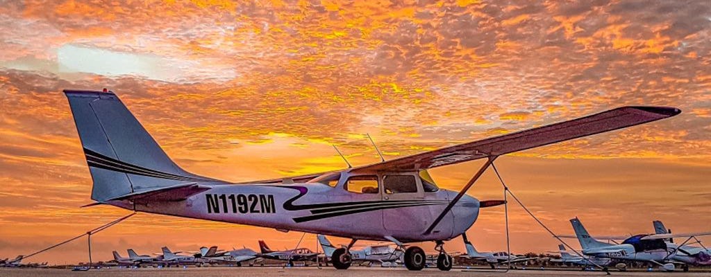 Miami private sunset airplane tour with champagne