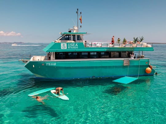 Catamaran day trip to Formentera from Ibiza with food and drinks