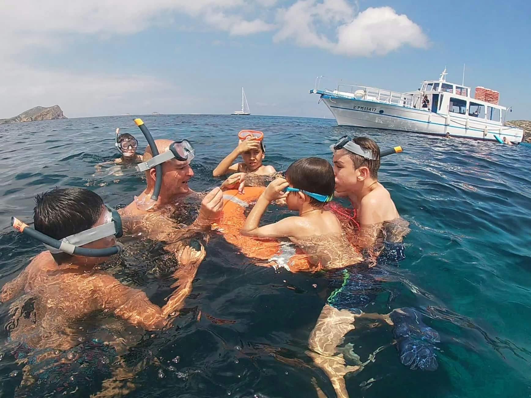 Ibiza family boat trip
