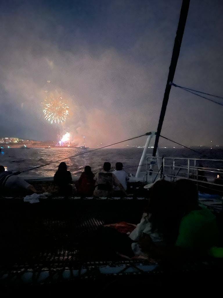 Costa Dorada fireworks display boat cruise