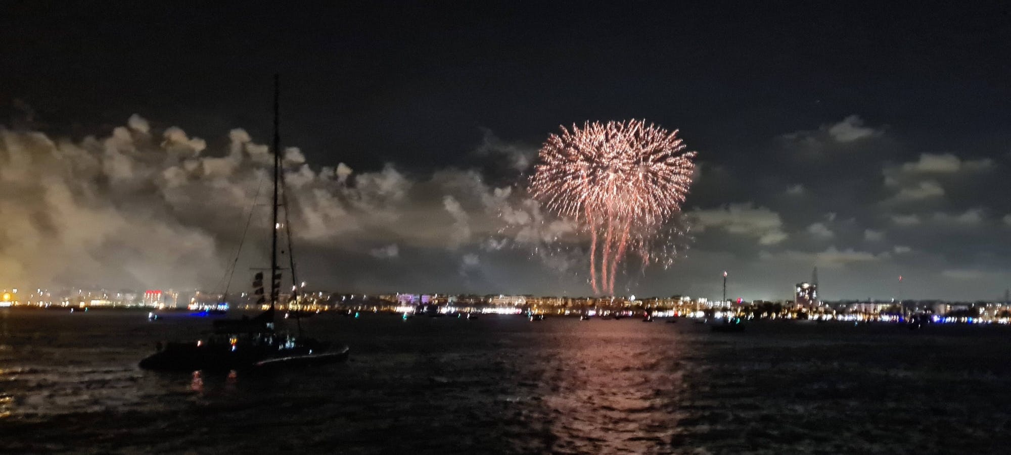 Costa Dorada fireworks display boat cruise