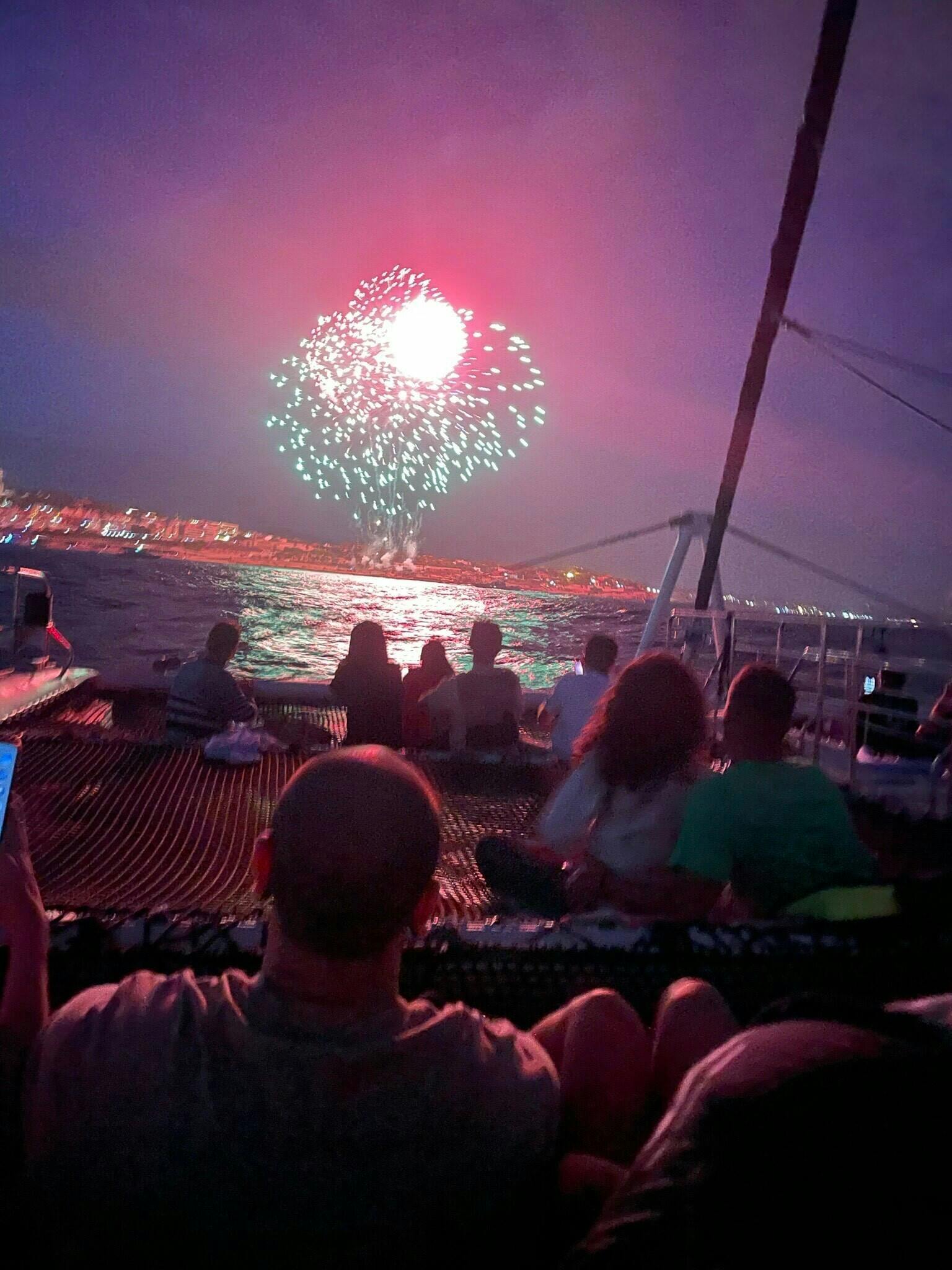 Costa Dorada fireworks display boat cruise