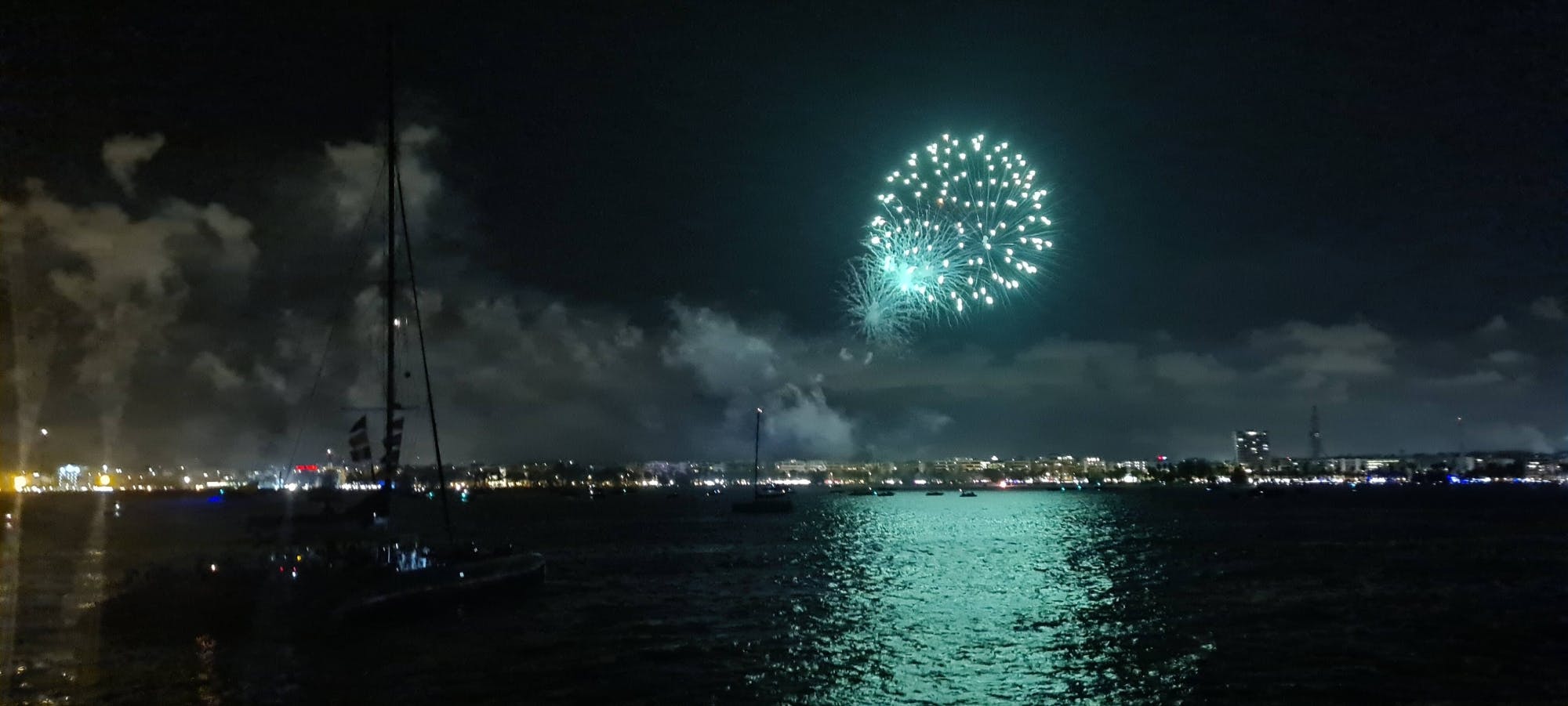 Costa Dorada fireworks display boat cruise