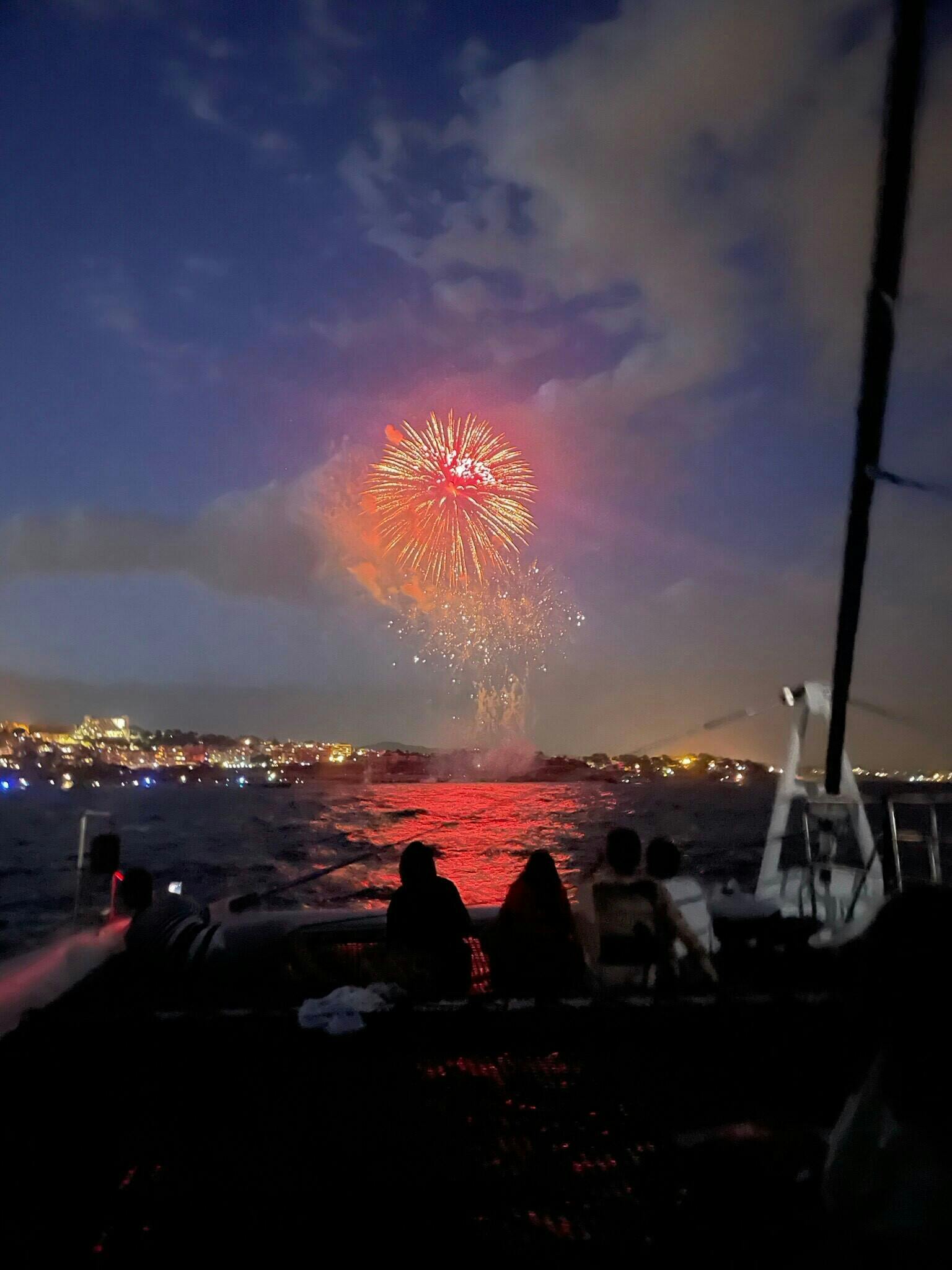 Costa Dorada fireworks display boat cruise