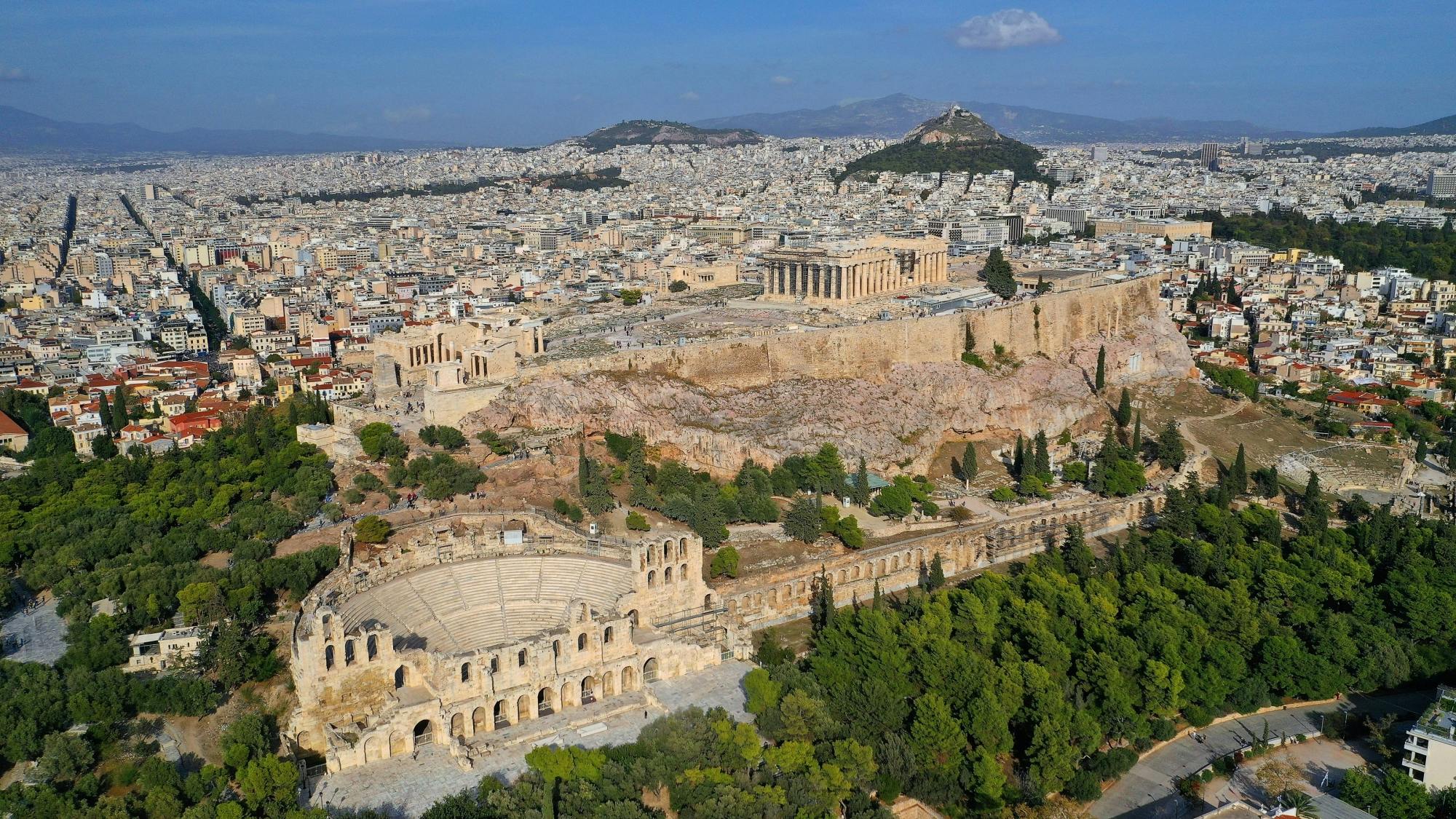 Südhang der Akropolis von Athen: Selbstgeführte audiovisuelle Tour mit 3D-Modellen