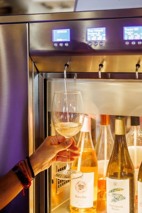 Degustazione di tre vini diversi dalla spina