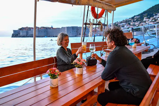 Adults-only sunset boat trip from Dubrovnik with cocktails & canapes