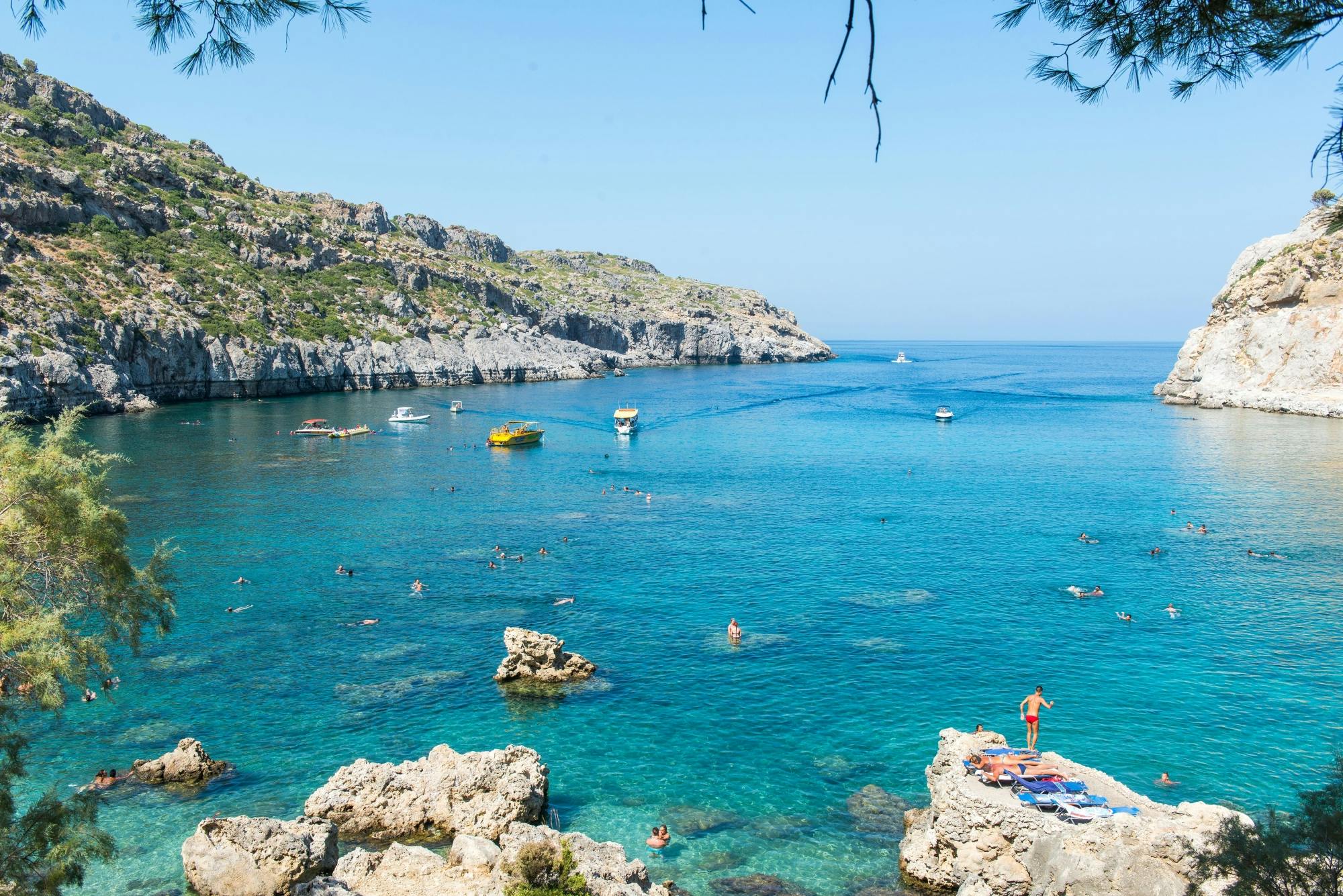 Rhodes semi private half-day catamaran cruise