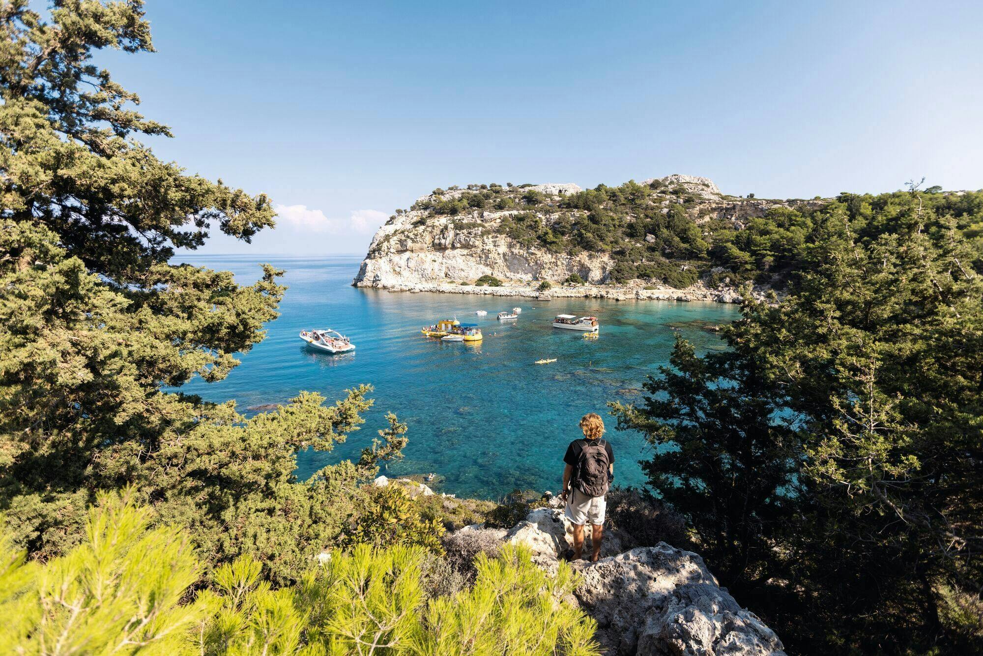 Rhodes semi private half-day catamaran cruise