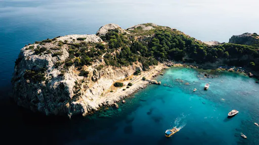 Rhodes semi private half-day catamaran cruise