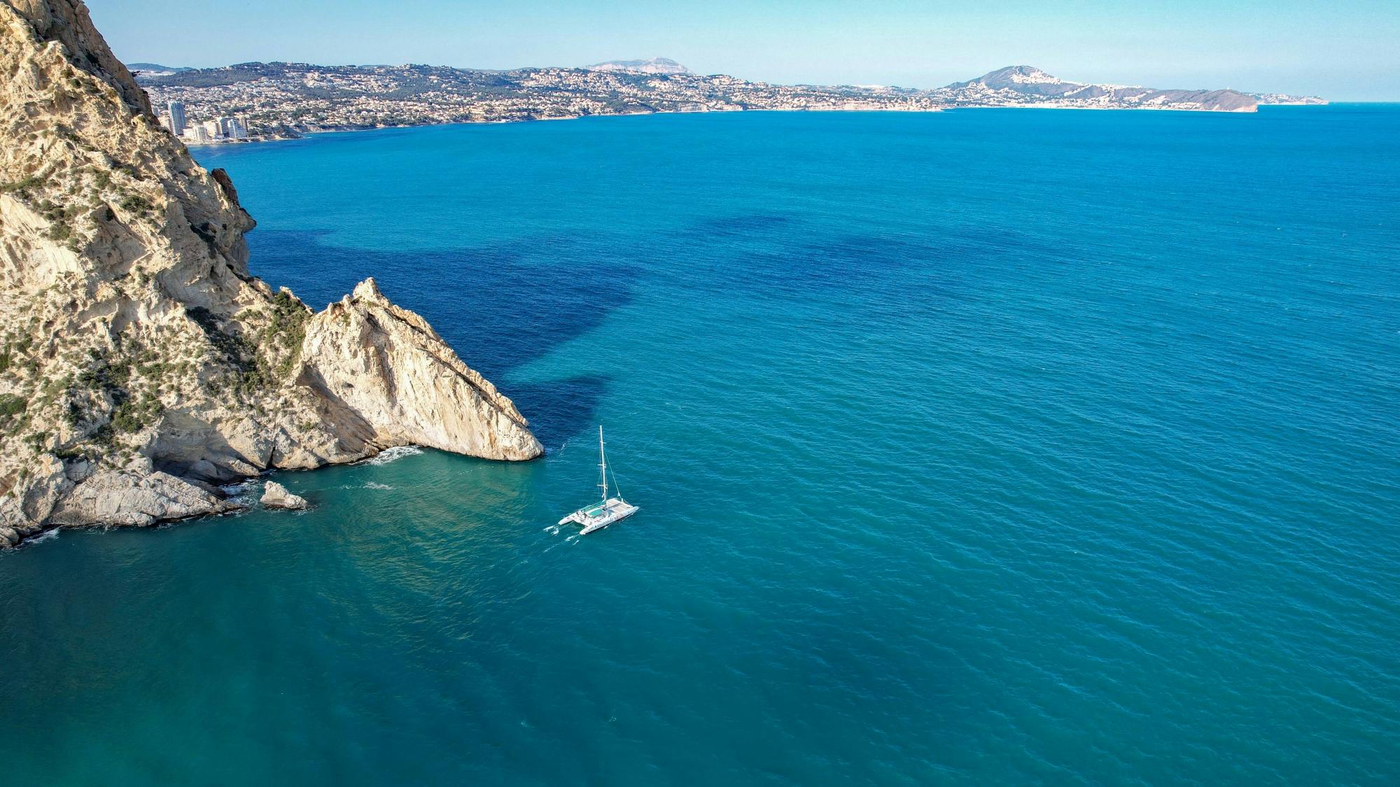Costa Blanca adults-only catamaran party with swimming stops