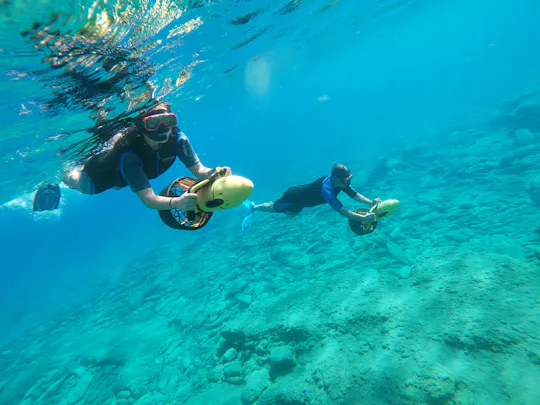 Seascooter guided boat tour