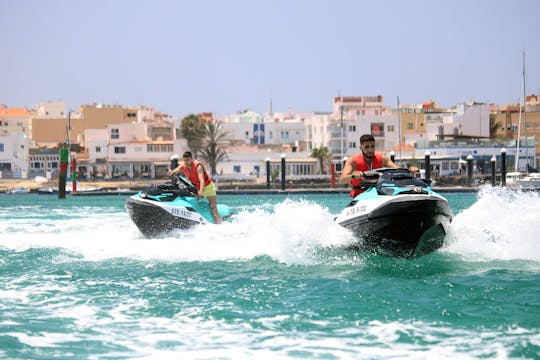 Passeio de jet-ski e mergulho com snorkel para grupos pequenos em Fuerteventura