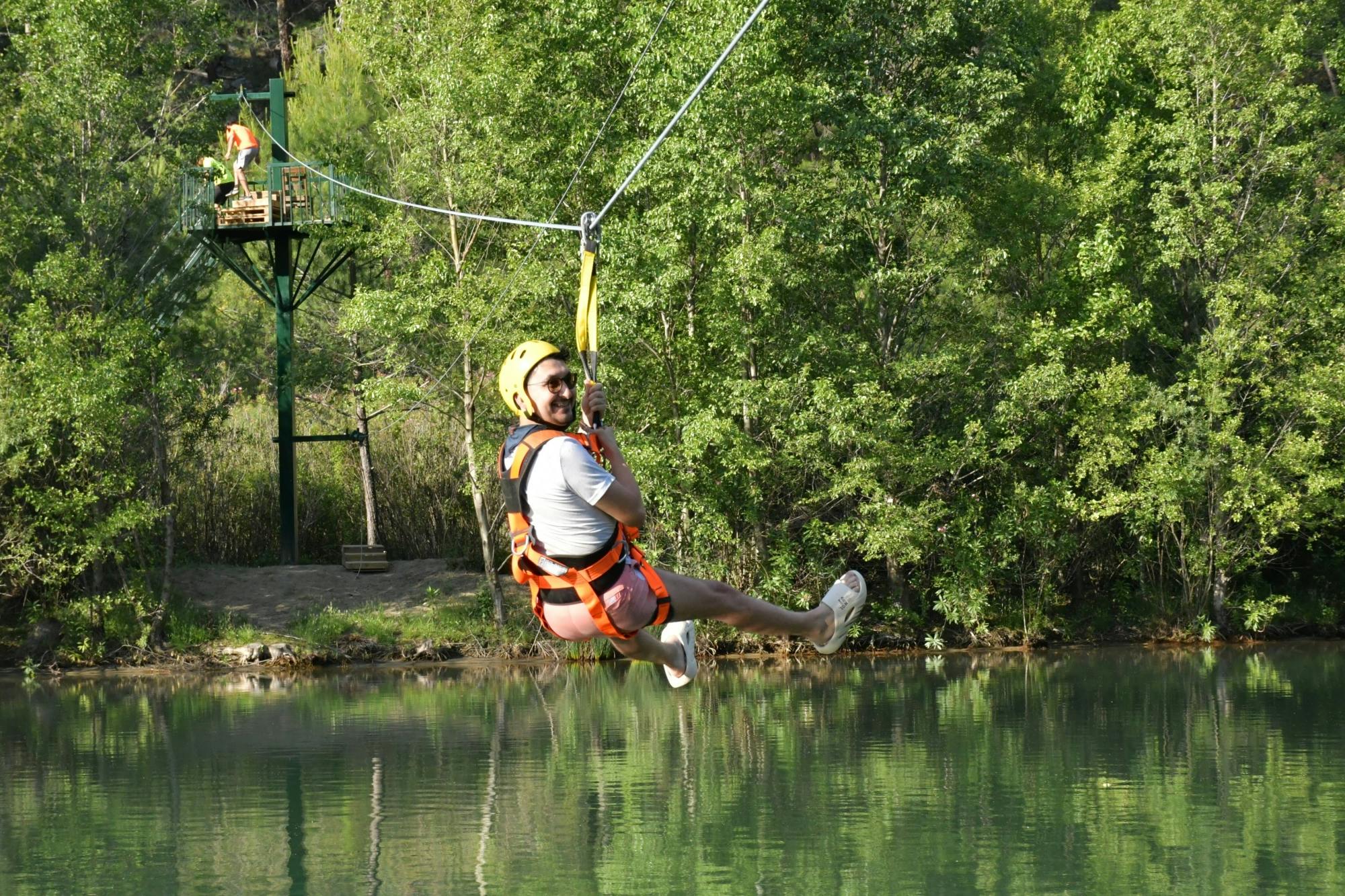 Monster buggy, jet boat and zipline experience with boat cruise and lunch