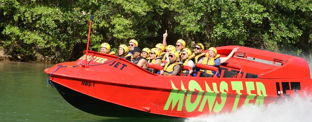 Experiência de buggy gigante, barco a jato e tirolesa