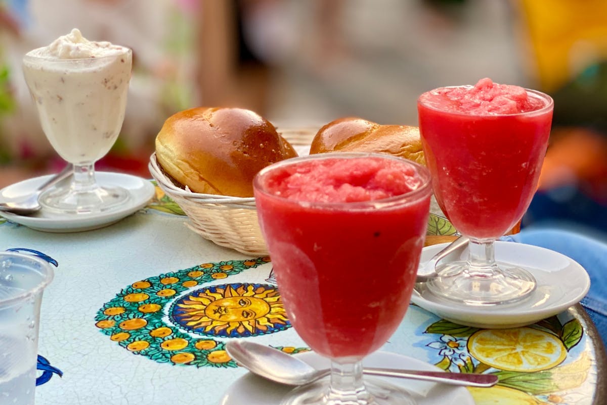 Authentic Sicilian granita and cannolo tasting experience in Taormina