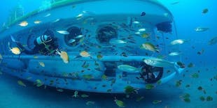 Submarine dive in the Atlantic Ocean in Tenerife