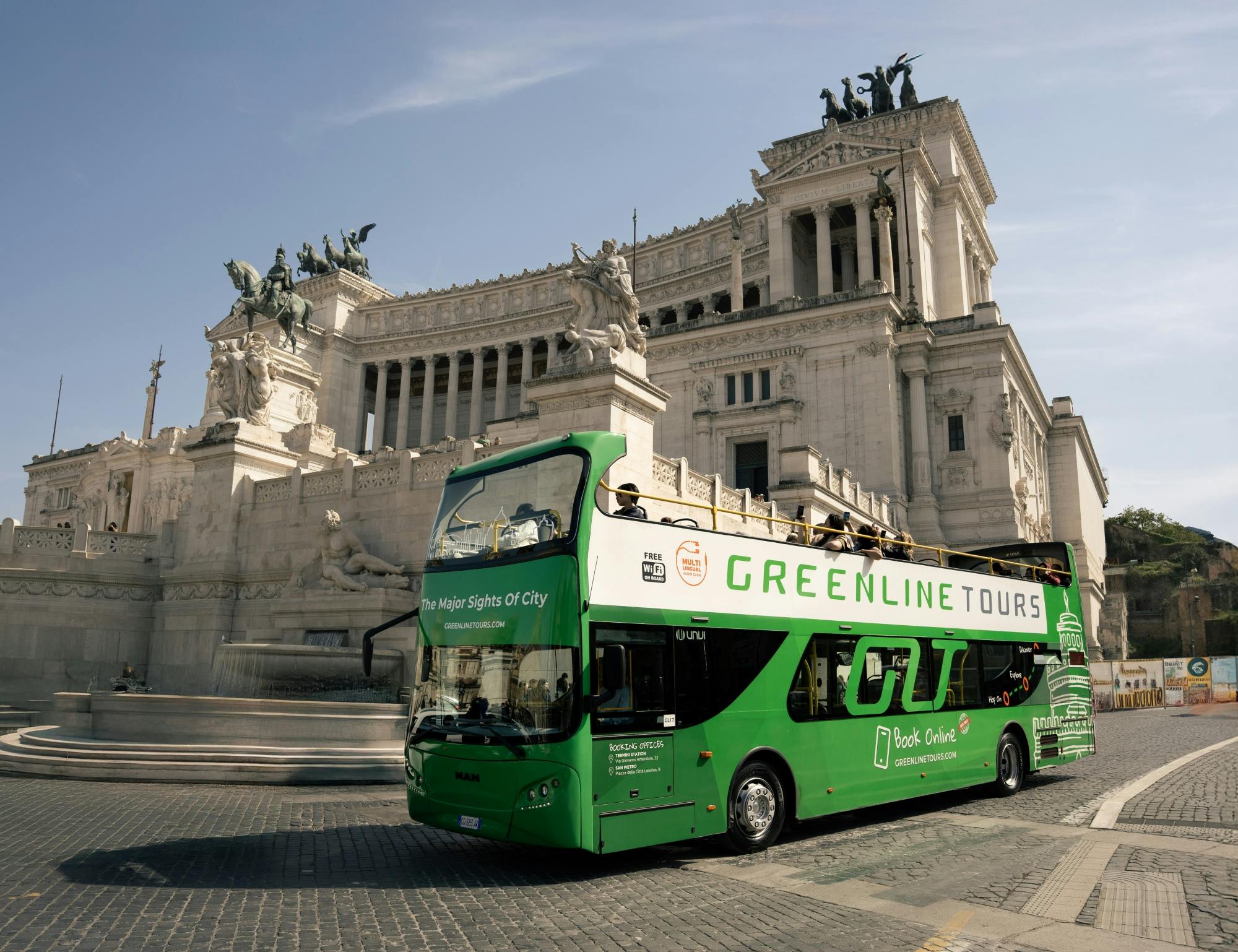72 hour hop on off panoramic bus tour.