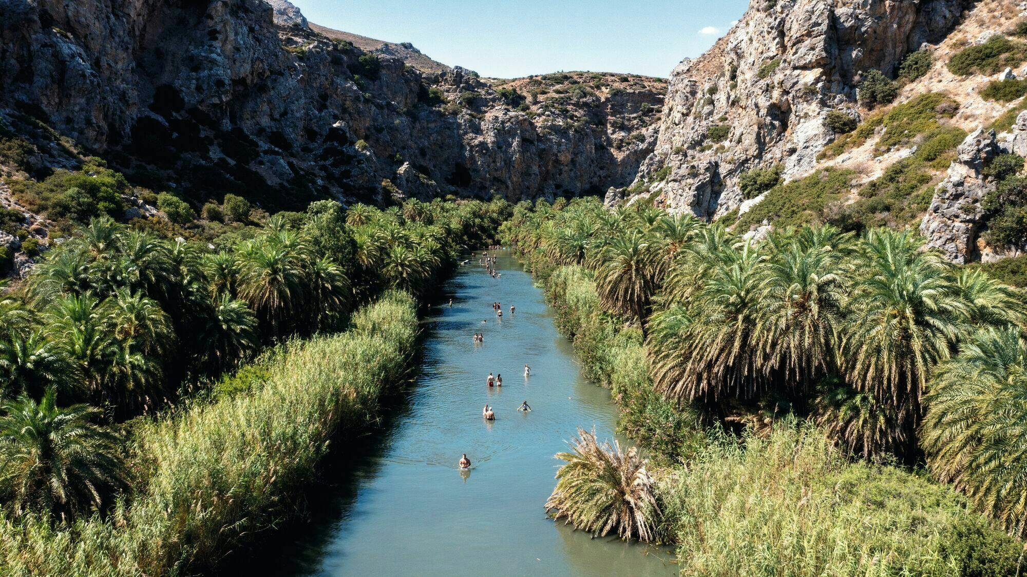 Guided tour to Preveli Palm Beach by boat with taverna lunch