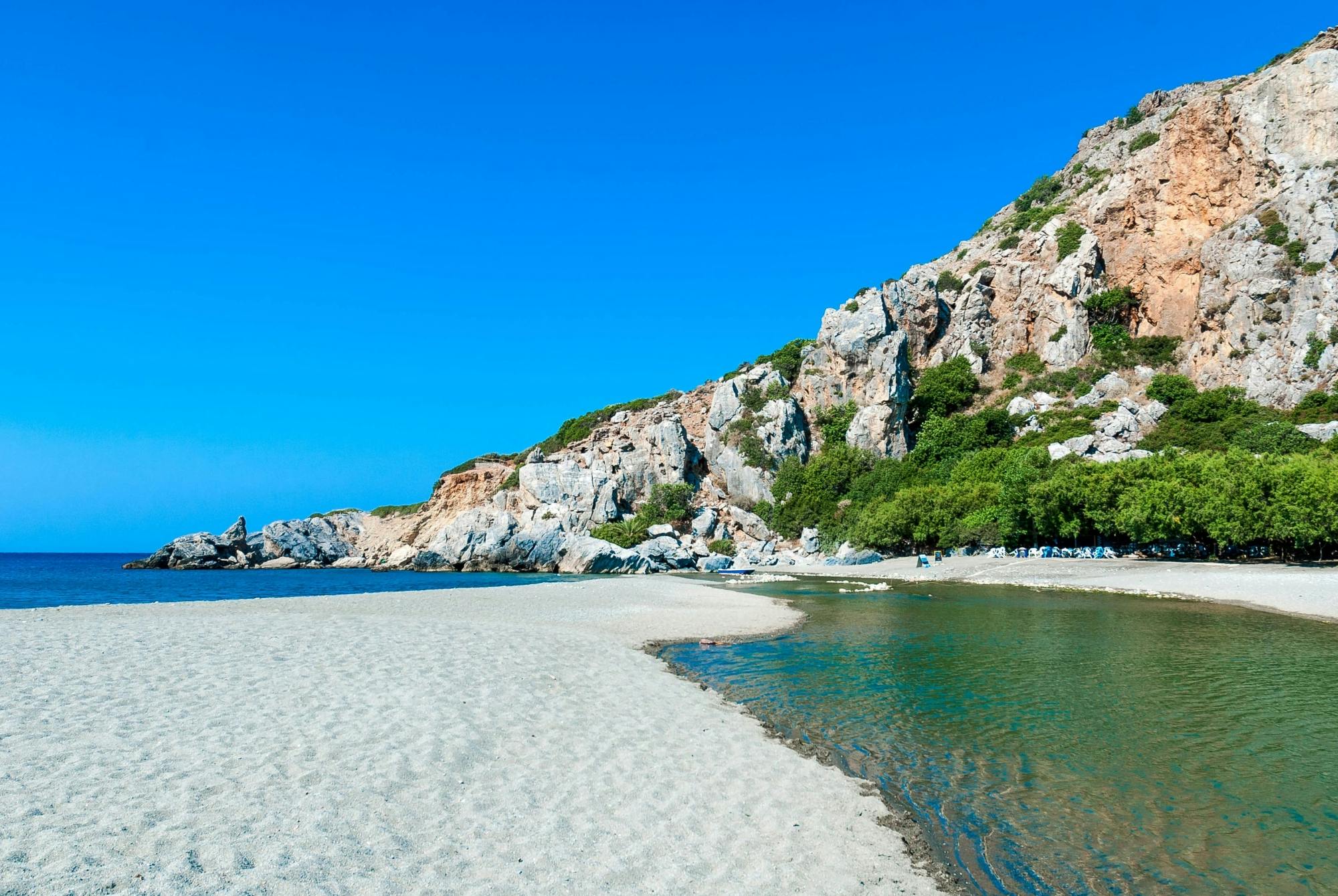 Guided tour to Preveli Palm Beach by boat with taverna lunch