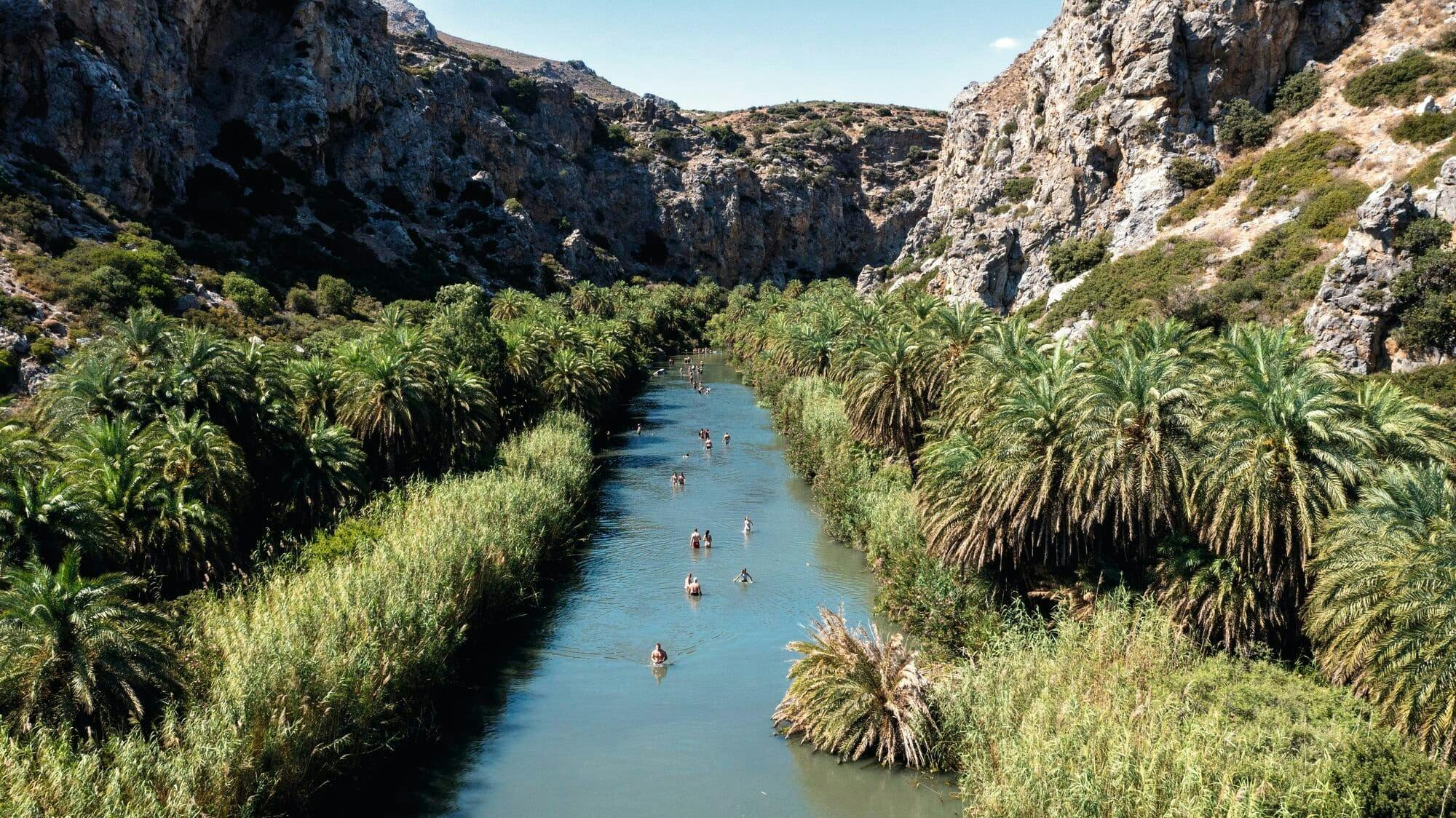 Guided tour to Preveli Palm Beach by boat with taverna lunch