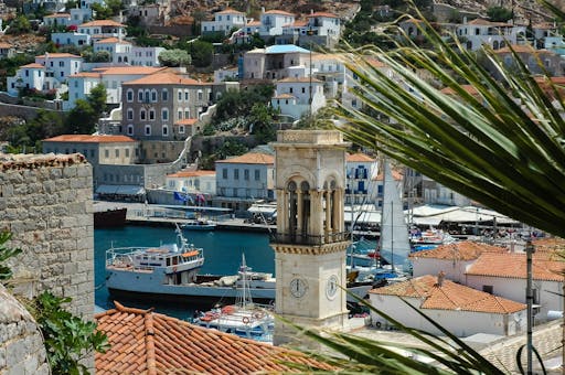 Hydra Island boat trip including a guided tour of the town