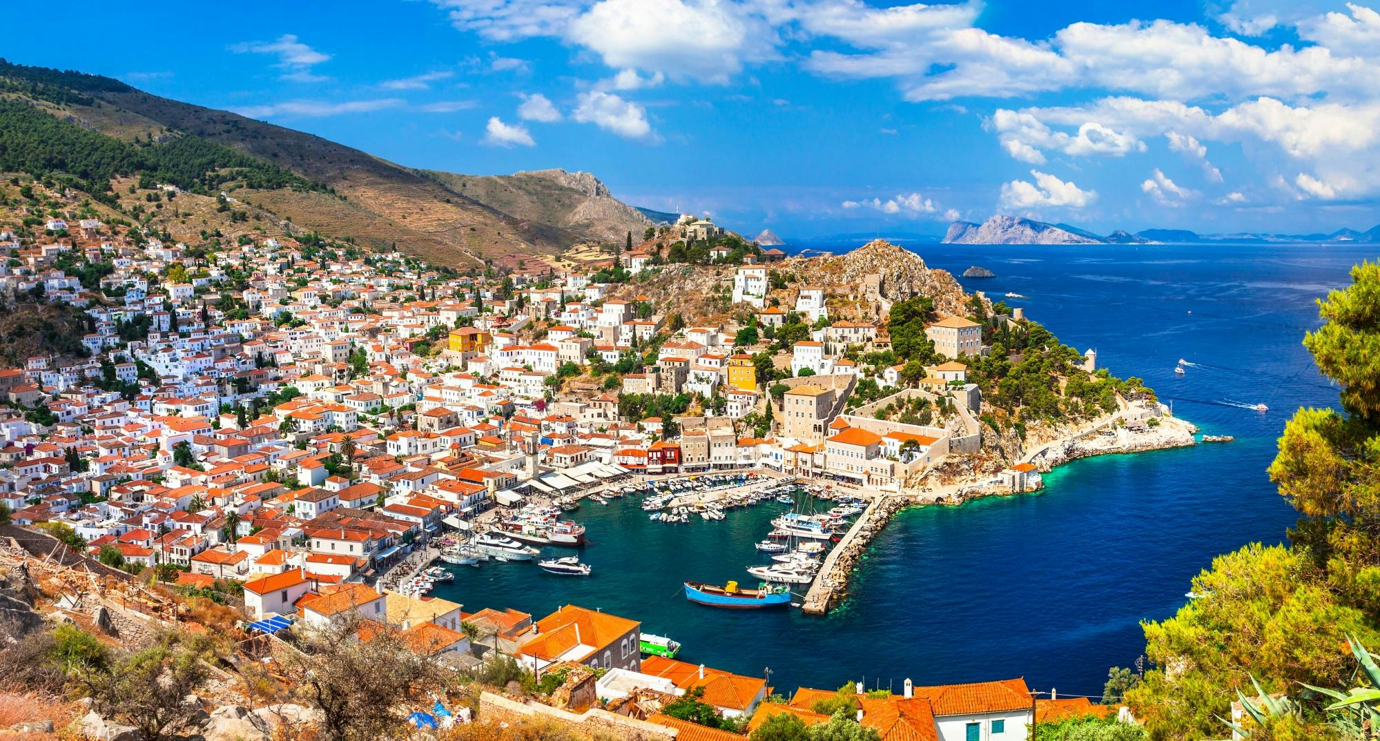 Hydra Island boat trip including a guided tour of the town