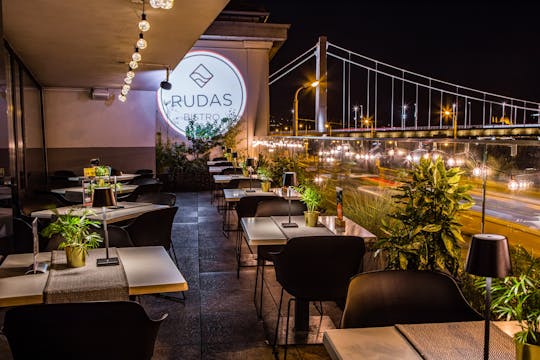 Gourmet dinner in Budapest with panoramic view over the Danube