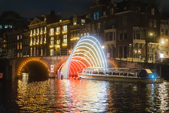 Crociera sul canale del Festival delle Luci di Amsterdam