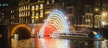Crociera sui canali dell'Amsterdam Light Festival