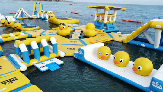 Inflatable Water Park Adventure in the Sea of Salou