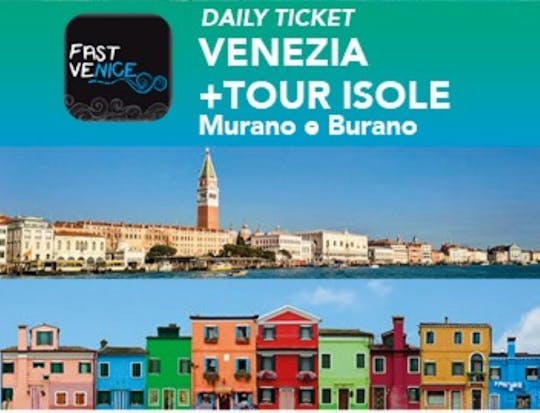 Venice, Murano and Burano guided boat trip from Punta Sabbioni