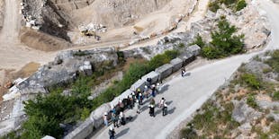 Explore the Aurisina quarries and discover Karst marble