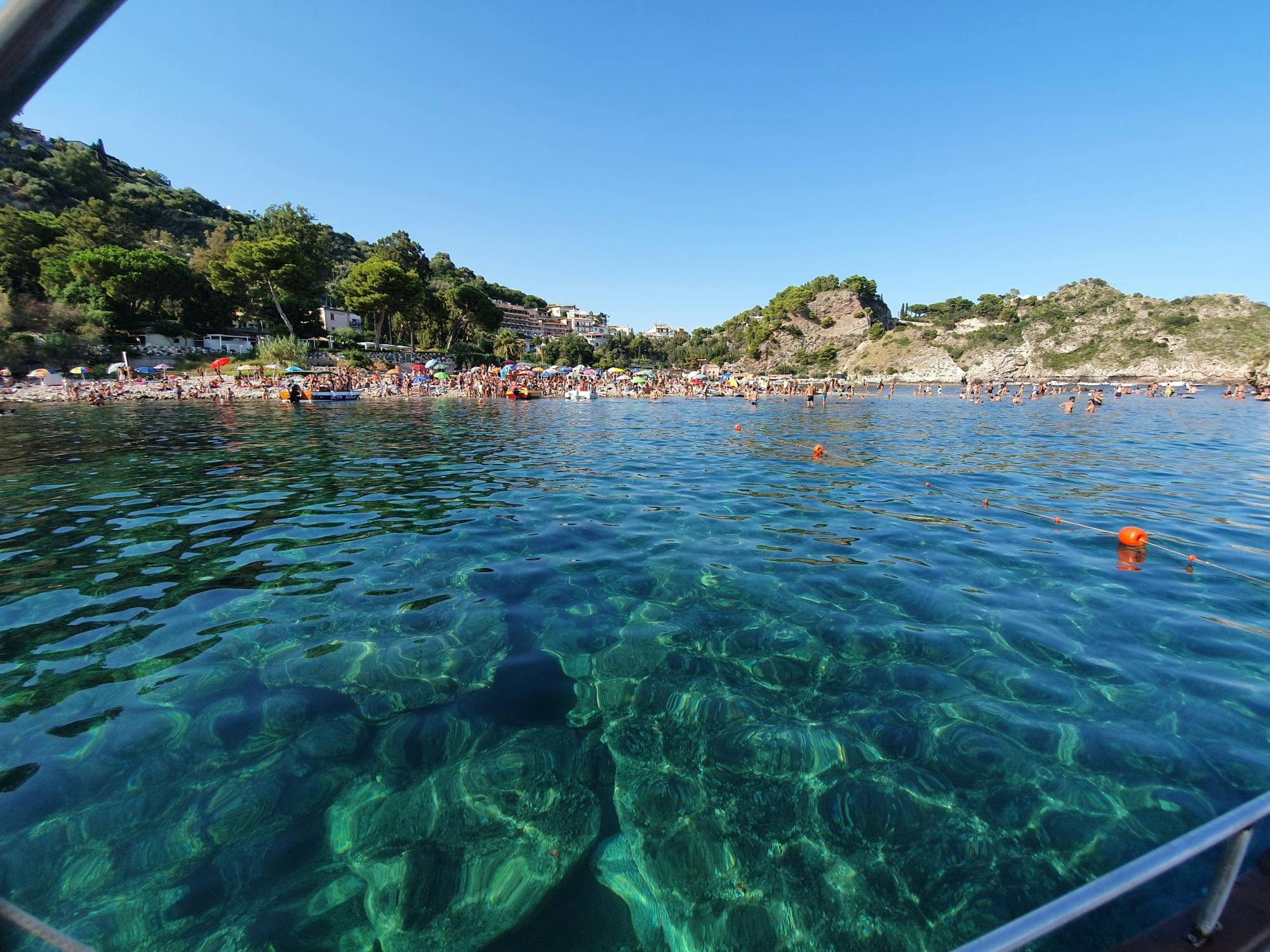 Taormina Bay cruise with wine and liqueur-tasting in Sicily