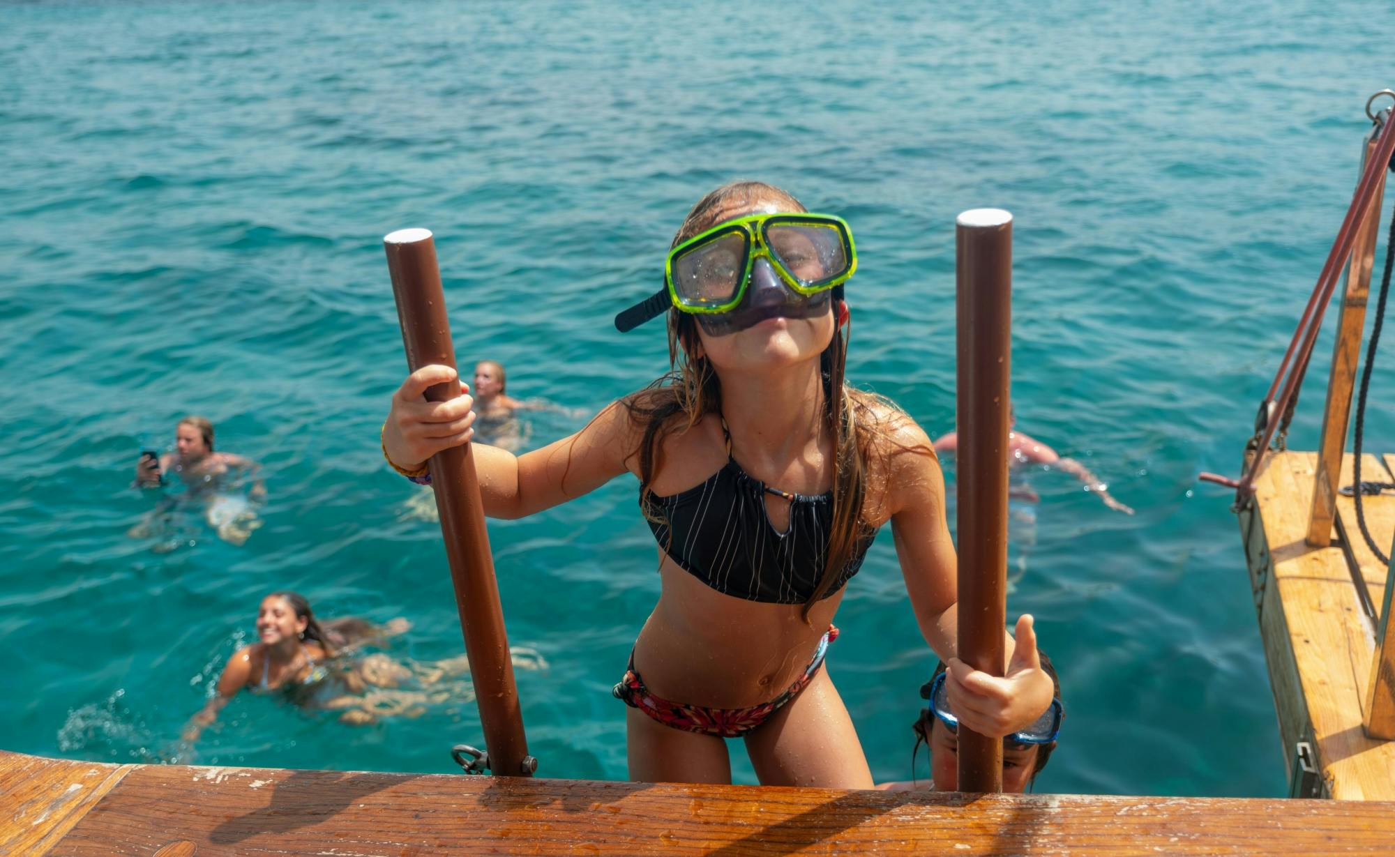 Family pirate boat trip south with transport