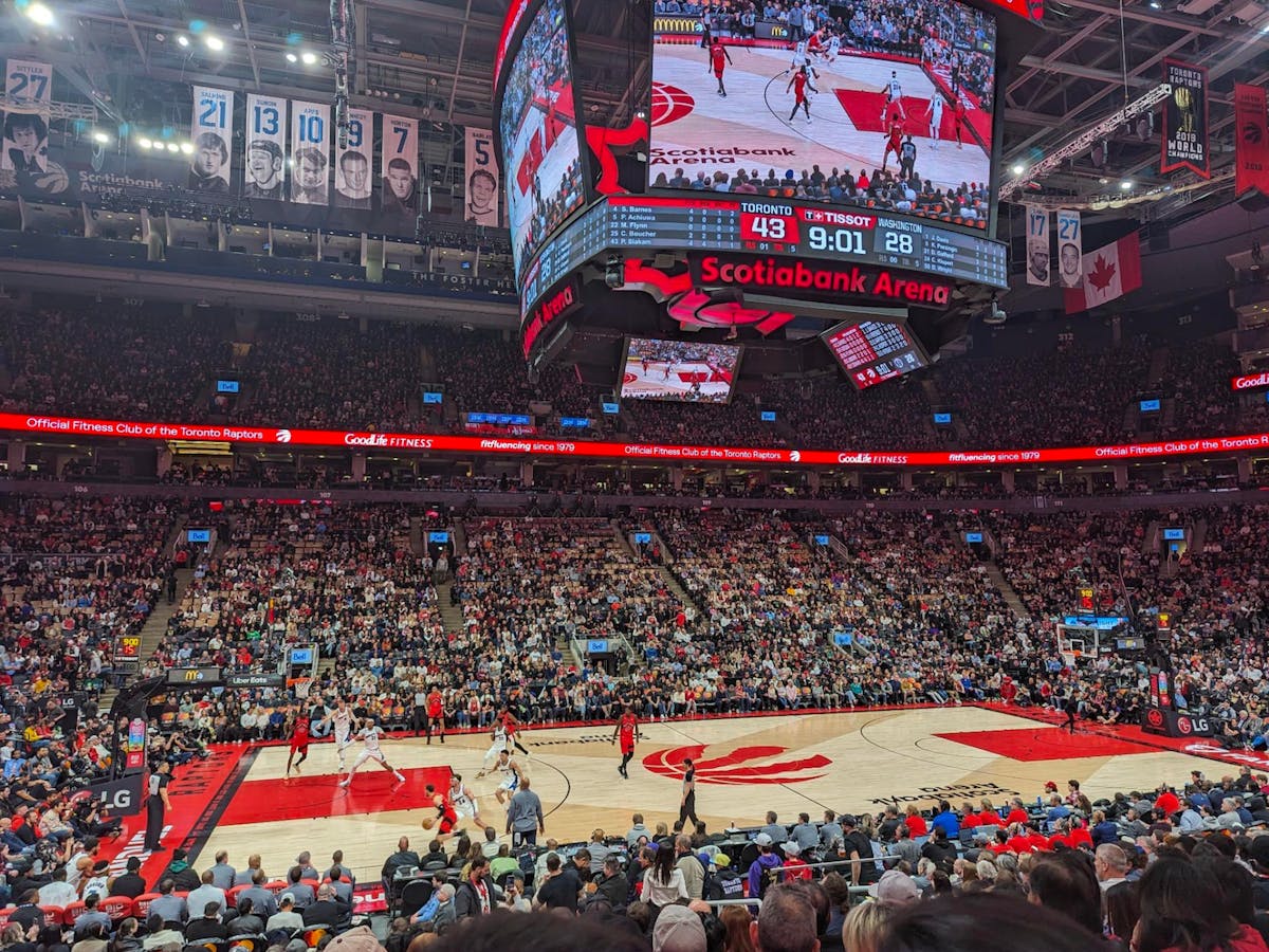 Ticket für das NBA-Spiel der Toronto Raptors in der Scotiabank Arena